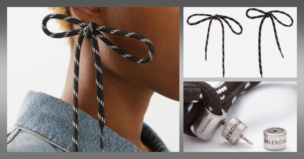 Balenciaga's P14,600 'shoelace' earrings give netizens flea in their